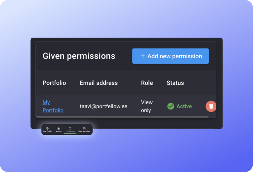 Sharing a Portfellow portfolio with Viewer and Manager access roles
