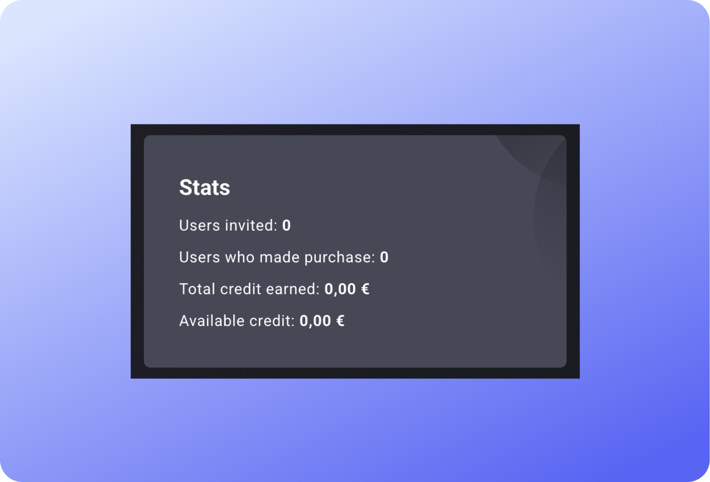 You get credits